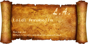 Loidl Annabella névjegykártya